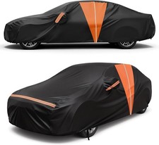 Waterproof Car Cover Sedan 179-185 Inch Soft Cotton Zipper A4