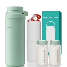 Green 22 oz Portable Breast Milk Cooler Chiller Gel Ice Pack 2 PCS Bottles