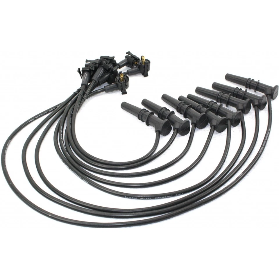 Juego de 8 cables de bujía para Ford Expedition 1997 1998 1999 acabado negro Foto 3 de 4