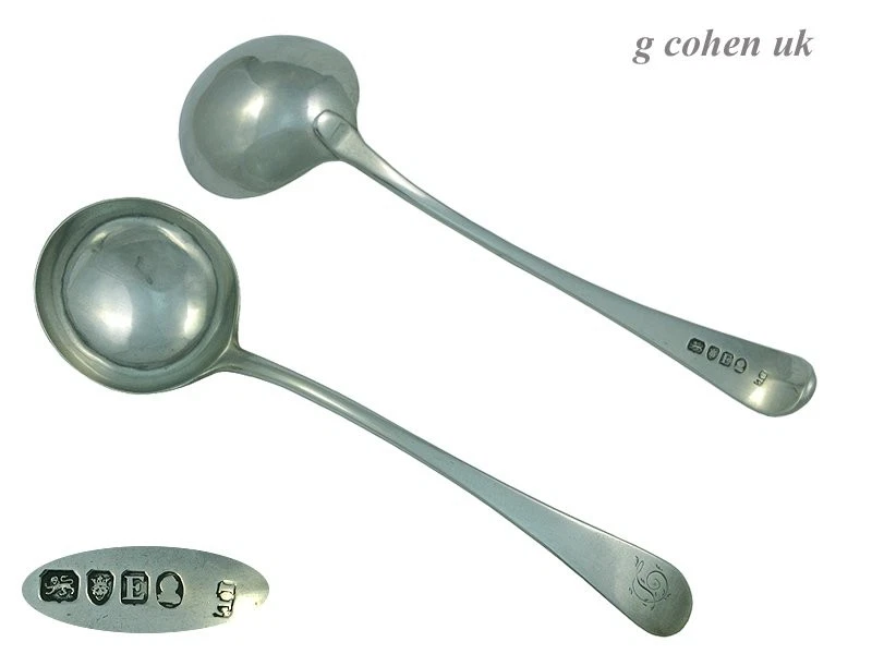 Pair Georgian Silver Sauce Ladles 1800
Opens in a new window or tab