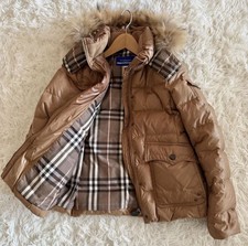 Burberry Blue Label Down Jacket 2Way Fur Hood...