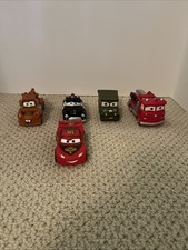 Pixar Cars Bath Toys Set McQueen, Mater, Sarge, Red, Sheriff Disney Lot Of 5