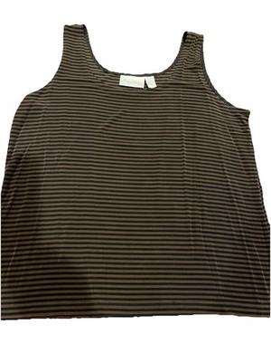 Chico s Striped Tank Top Size 3 Women s XL Private Edition Slinky Stretch