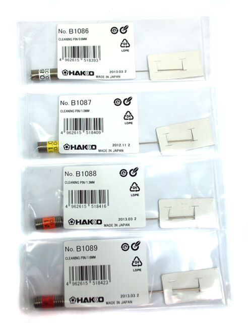 4pc Cleaning Pin B1086 B1087 B1088 B1089 for HAKKO 808 Nozzle Tip 0.8mm~1.6mm 4pc Cleaning Pin B1086 B1087 B1088 B1089 for HAKKO 808 Nozzle Tip 0.8mm~1.6mm