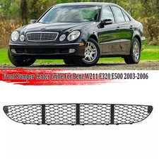 FOR MERCEDES BENZ E CLASS W211 2003-2006 FRONT BUMPER LOWER CENTER GRILLE BLACK