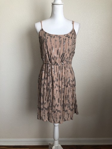 Urban Outfitters starting at stars straps Sequin drummers Dress stretchy nude - Picture 3 of 13