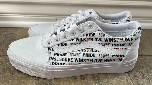 Vans Ward Pride Damengröße 9 weiß niedrig Skate Sneaker Schuhe Beschreibung lesen - Bild 2 von 10