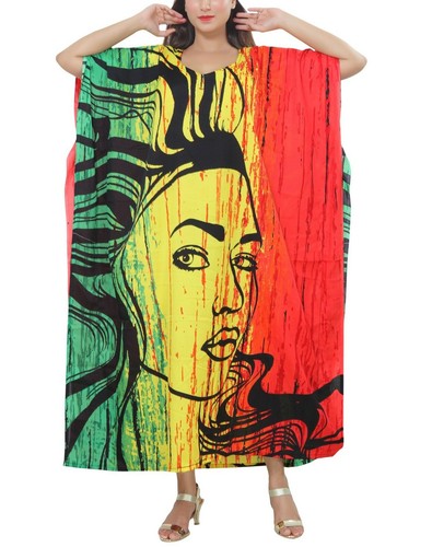 Mujeres Boho Kaftán Kimono Maxi Vestido Playa Vacaciones Talla Grande Suelto Largo Soltero - Imagen 8 de 63