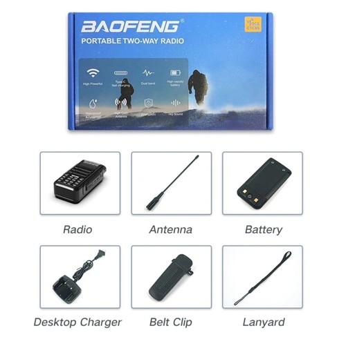 BaoFeng UV-16 WalkieTalkie Triband, ad alta potenza impermeabile VHF-UHF New2024 - Foto 3 di 6