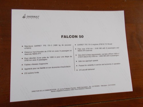 Falcon 50-Dassault-Aviation-Photo format 18/24-Collection. - Picture 2 of 2