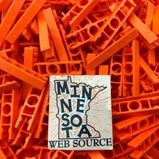 (100) NEW K’NEX / Knex Orange Ladder Connectors – 2‑Way Straight Standard Parts