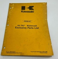 Kawasaki Jet Ski JS440-A7 Watercraft Exclusive Factory Parts List September 1982