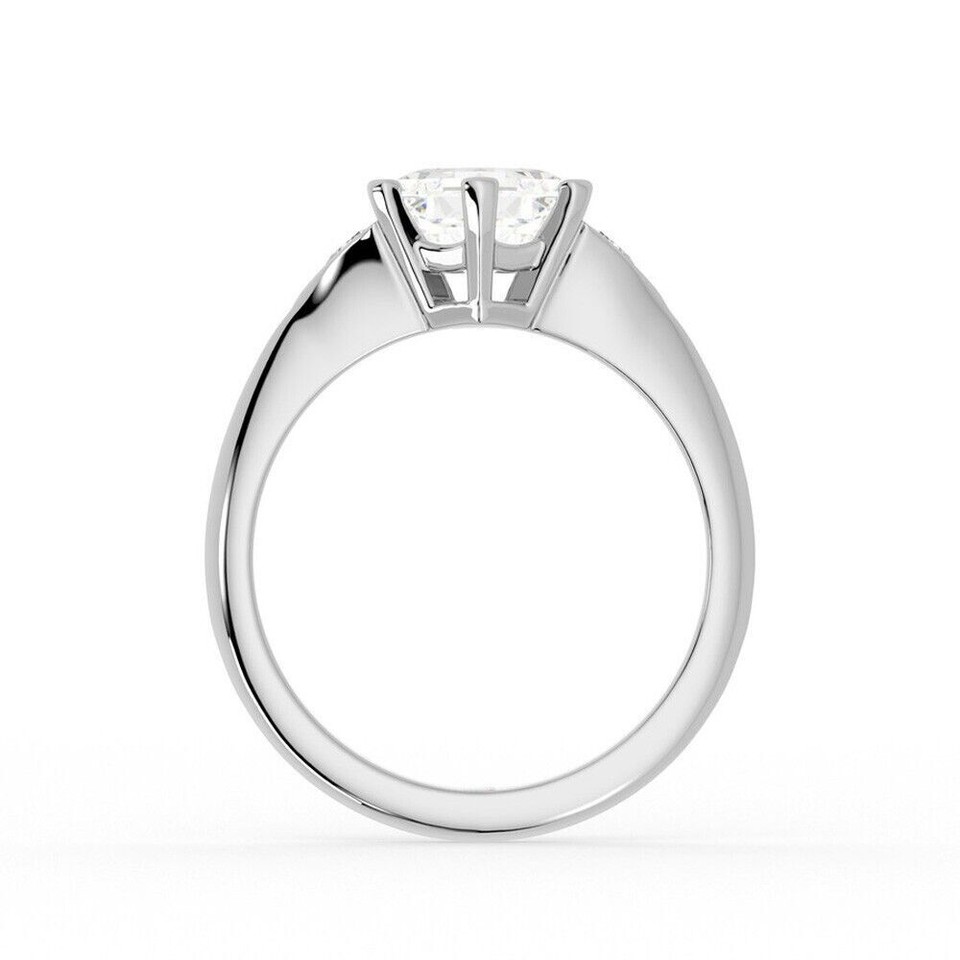 Bague de mariage en diamant IGI GIA Lab créée taille hexagonale 1,90 ct