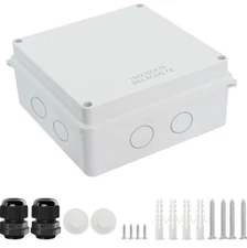 IP65 Plastic Electrical Junction Box 5.9" x 5.9" x 2.8" Waterproof New