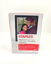 Staples Photo Plus Gloss Paper 4" x 6" Premium 60 Sheets NEW & SEALED