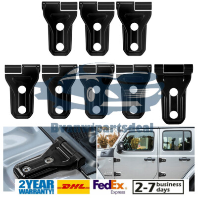 Door & Engine Hood Hinge Cover Trim for Jeep Wrangler JL JLU JT 2018-2023 8pcs
