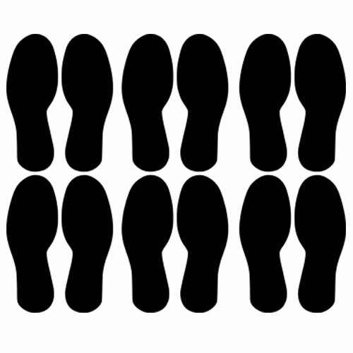 9" Footprint Decal Stickers for Business Store Warehouse Wall Door Window Exit