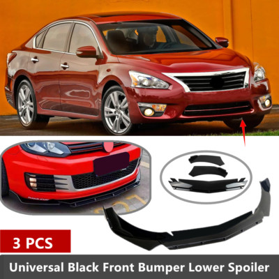 Add-on Universal Fit For 2013-2015 Nissan Altima Front Bumper Lower Lip Spoiler