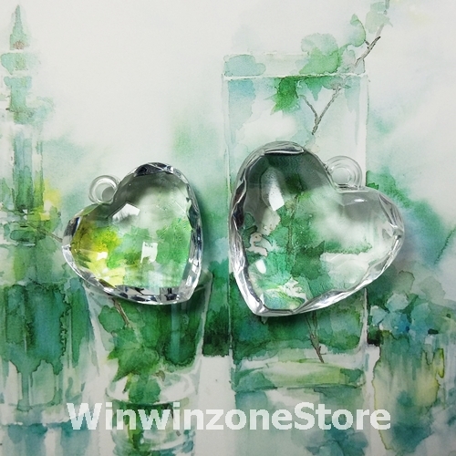 Colgante Corazón Acrílico Transparente Amor Chrams Cuentas Hágalo usted mismo Belleza Moda Joyería - Imagen 2 de 8