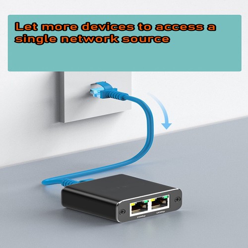 Ethernet Splitter 1 To 2 Network RJ45 Splitter for Cat8/7/6/5e/5 Cable Adapter - Afbeelding 10 van 12