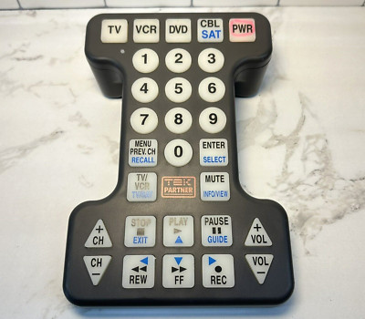 Tek Partner Universal BIG Button Light Up Remote Control Untested read
