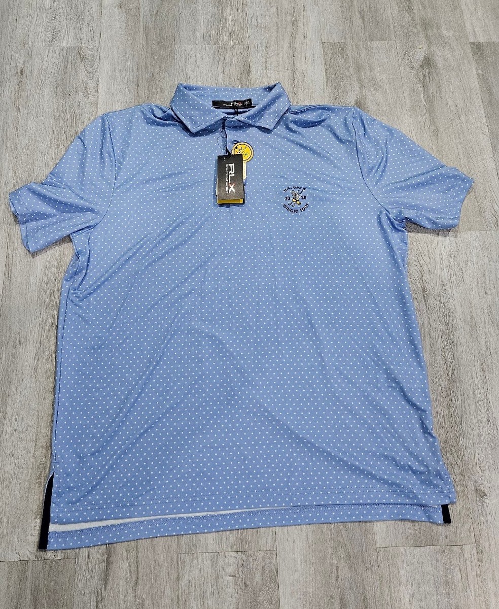 RLX Ralph Lauren Men's SZ L UV Protection Blue Polo Shirt US
