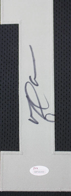 Michael Crabtree Autographed & Framed Black Raiders Jersey Auto JSA COA - Image 2 of 4