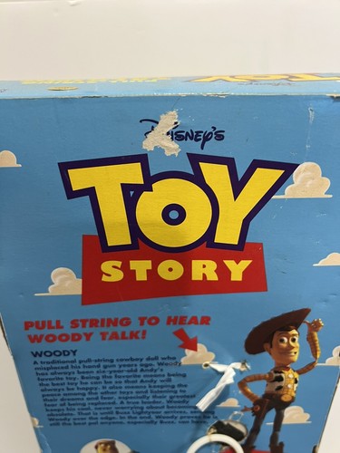 NIB 1995-1996 Toy Story Woody Pull-string Talking Doll Thinkway 16” Original - Picture 10 of 11