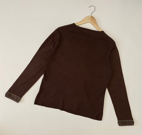 Cardigan donna Johnstons marrone seta e cashmere chiusura con gancio e occhie... - Foto 15 di 16