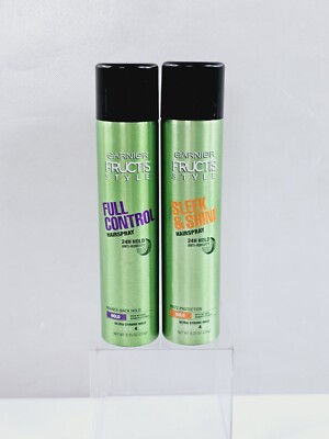 Lot Of 2 Garnier Fructis Full Control And Sleek & Shine Hairspray 8.25 oz