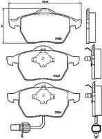 Brembo Bremsbelagsatz, Scheibenbremse Vorderachse U.A. FüR Ford, Seat, Vw