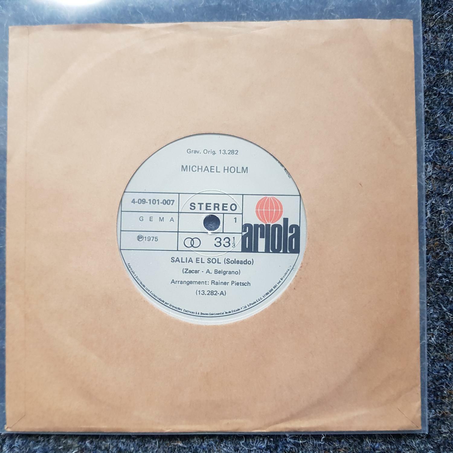7"" Single Vinyl Michael Holm - Salia el sol BRAZIL SUNG IN SPANISH