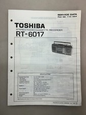 Toshiba RT-6017 Original Service Manual Free Shipping