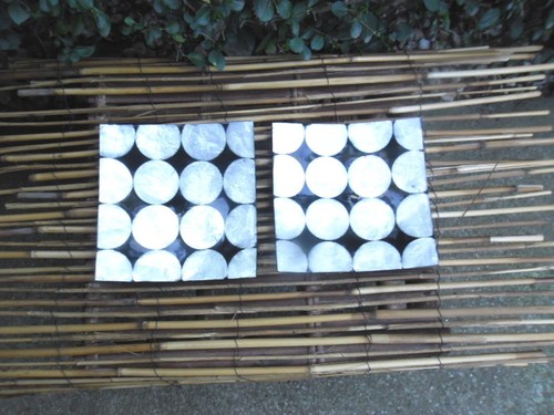 Placa de cáscara balinesa Capiz x 2 piezas - piezas de cáscara madre perla - Imagen 8 de 9