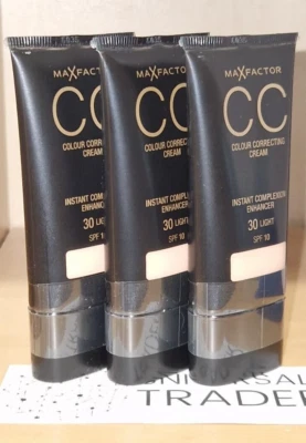 Max Factor CC Colour Correcting Cream - SPF10 - 3 x 30ml (90ml) - Light