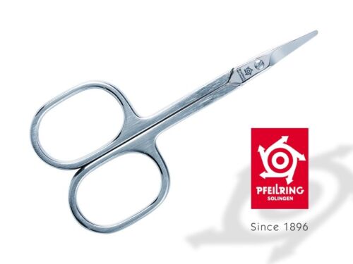 PFEILRING SOLINGEN GERMAN SAFETY BABY NAIL SCISSORS NICKEL PLATED CURVED MATTE - Picture 1 of 1
