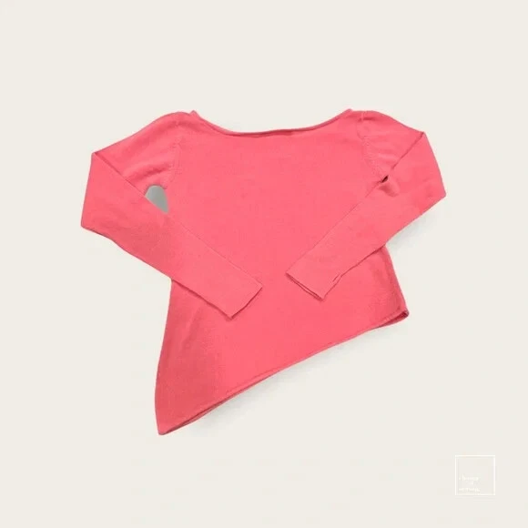 American Girl Kids девочек коралловый розовый лодка шеи асимметричный пуловер свитер 7-8 лет - Изображение 2 из 4