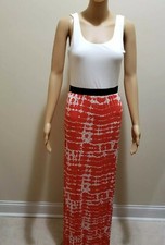 Women Maxi Dress in Red/ White US M Fitted Pre owned