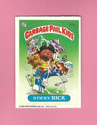 Sticky Ricky Garbage Pail Kid GARBAGE PAIL KIDS STICKY RICK STICKER CARD | eBay