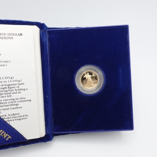 1990 P American Eagle 1/10 Oz. Gold $5 Coin OGP COA - Picture 3 of 11