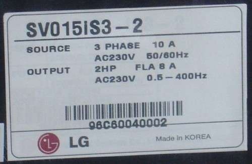 NEW SEALED LG Industrial SV-015-iS3-2 (iS3) ac inverter drive 2HP 230V - Picture 3 of 4