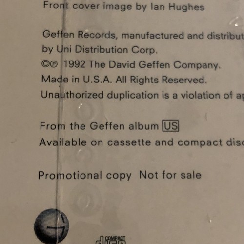 Peter Gabriel Steam Promo CD Single 1992 Geffen PROCD4479 OOP - Picture 3 of 4