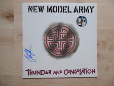 Justin Sullivan Autogramm signed LP-Cover "New Model Army - Thunder and " Vinyl 