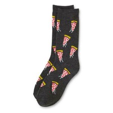 Pizza Socks - Women's - Graphic Crew Socks - Heart Pizza Food - NEW