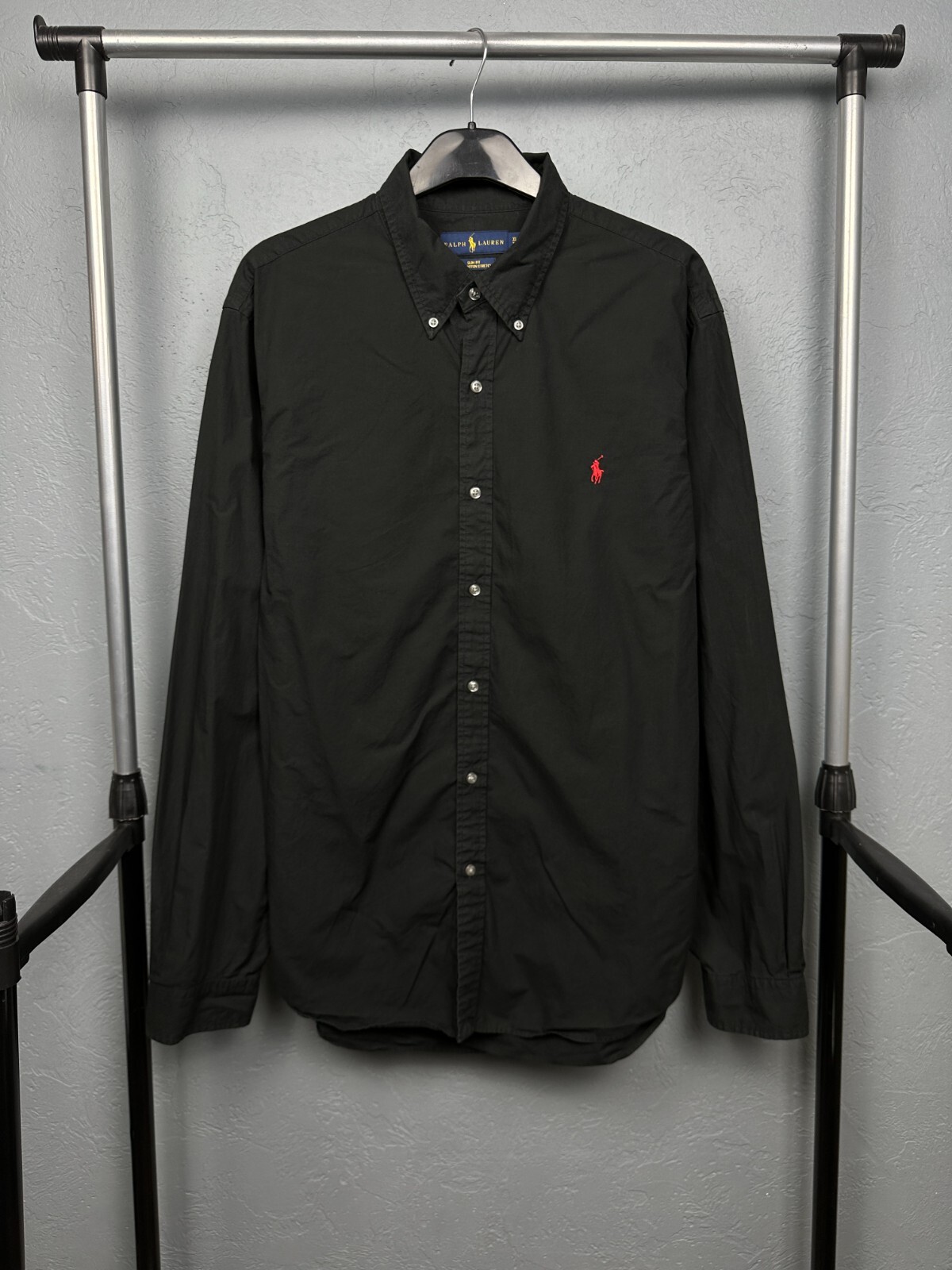 Polo Ralph Lauren Vintage Black Shirt for Men Size XL