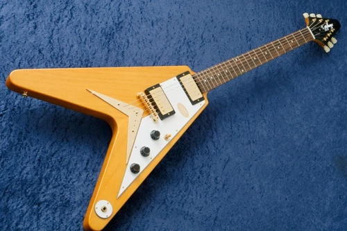 Epiphone / Inspired By Gibson Custom Shop Korina 1958 Flying V Electric Guitar