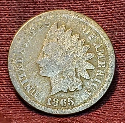 1865 Indian Head Cent, Free Shipping