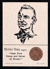 CAP ANSON - 1939 Original LINCOLN WHEAT CENT Coin Card - CHICAGO HOF