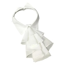 Women Faux Collar Blouse Ruffle Front Lapel Detachable Layering Choker Collar