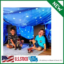 Blanket Fort Building Kit for Kids 4-8 8-12+ - Make a Portable Playhouse, Pla...